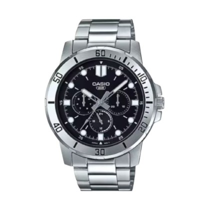 Casio General MTP-VD300D-1E Silver Stainless Steel Band Men Watch
